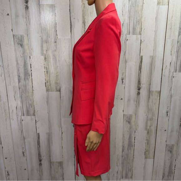 New York & Company Accent Pink Tailored Blazer Skirt Suit - Picture 5 of 16